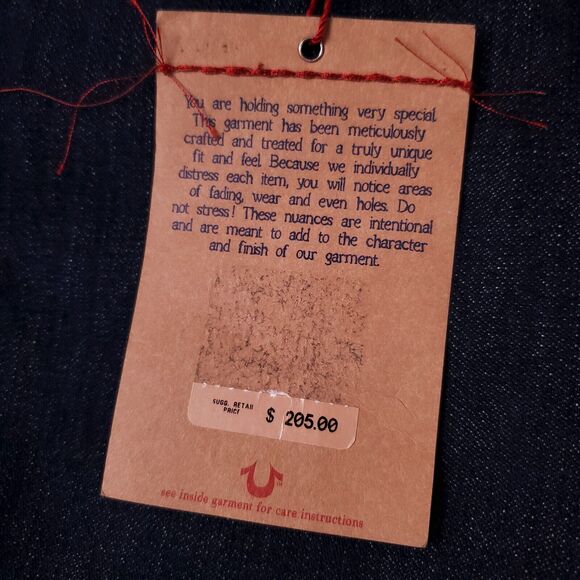 True Religion Joey 26 Big T Wide Leg Blue Jeans NWT NEW $205 MSRP - Picture 9 of 16